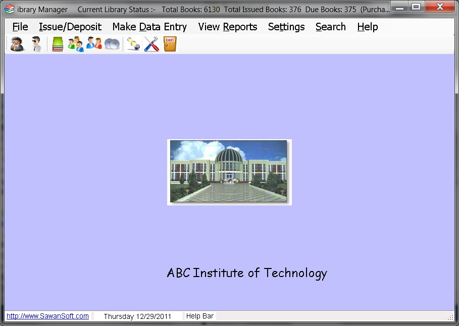 screenshot of Library Manager